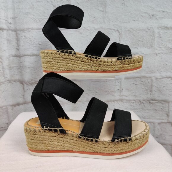 Dolce Vita Womens Sandals Lury Espadrille Wedge Strappy Preppy Black Sz 6.5 - Picture 9 of 11